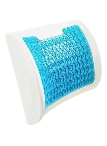 Foam Lumbar Support Back Cushion Blue/White 32*34*12centimeter