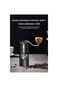 Manual Coffee Grinder with Stainless Steel Burr, Al-Alloy Body, Wood Handle, Portable Hand Mill