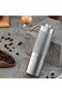 Manual Coffee Grinder with Stainless Steel Burr, Al-Alloy Body, Wood Handle, Portable Hand Mill
