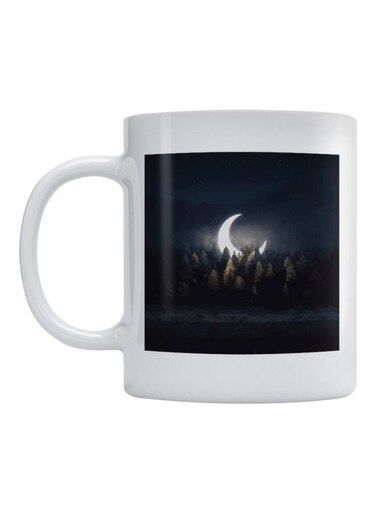 Moon Printed Mug Black