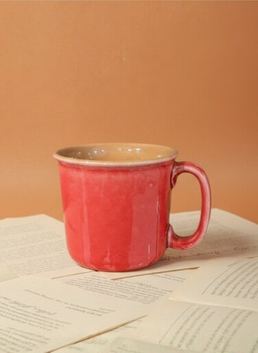 And Twine Brown Edge Orange Jumbo Mug Set of 2