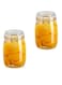 2 food glass storage bottles with airtight jars 1000ml