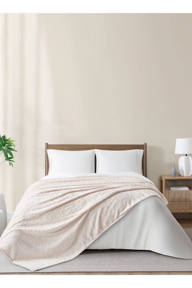 Fleece Blanket, King Size 210x240 cm, 300 GSM, Floral Texture - Lightweight Ultra Soft &amp; Warm Solid Throw Blanket, Cozy for Sofa, Bed &amp; Couch