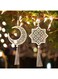 HUSUG 2 Pcs Wooden Pendant Ornament Ramadan Kareem Decoration Moon Star Wind Light Shape Pendant Ornament for Ramadan Mubarak Eid Decorations (A)