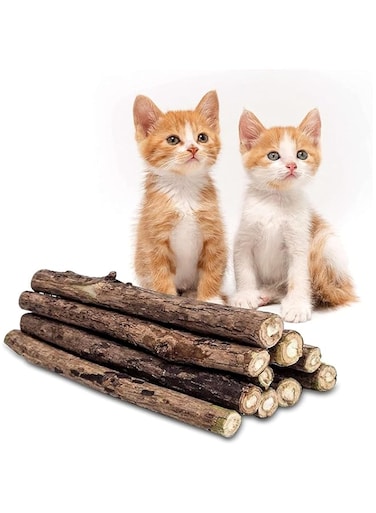 Mumoo Bear Catnip Toys for Cats, 20 Pcs Natural Matatabi Chew Stick, Silvervine Catnip Sticks for Cats, Kitten Cat Nip Toy for Cat Teeth Cleaning Cat Dental Care