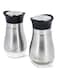 URbazaar Salt and Pepper Shakers, Stainless Steel and Glass Bottle, Set of 2