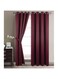 TEXPLUS 2 Panels Solid Color High Shading Grommet Top Blackout Curtains for Bedroom (Burgundy Red, 2x52Wx108L inches)