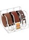 Acrylic Belt Storage Holder for Closet &amp; Drawer, 3-Compartment Belt Box with Display Stand