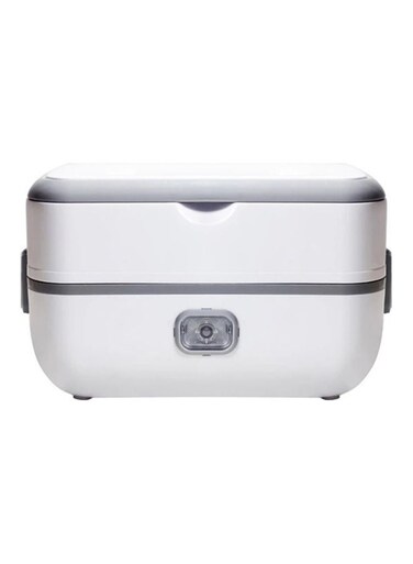 Double Layer Electric Lunch Box Grey/White 25x15cm
