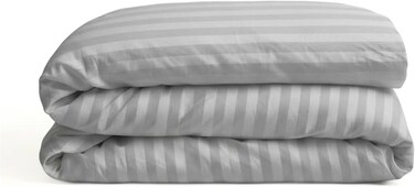 ZONE Gray-Colored Luxury Stripe Duvet Cover - Gray, Double (200X200)