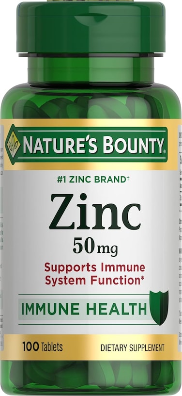 Nature's Bounty Zinc Chelated 50 mg, 100 Caplets