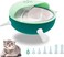 ELECDON Puppy Kitten Feeder, Silicone Puppy Feeder with Nipples, Pet Milk Feeder, Pet Self Feeding Device, 4 Nipples Self Feeding Milk Bowl for Kittens, Puppies, Rabbits, Lamb (Green)