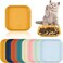 Lonimia 8 Pcs Cat Bowl,5.7 Inch Shallow Cat Food Dish,Whisker Fatigue Relief Cat Bowl, Cat Wet Feeding Bowls,Wide and Small Pet Plate for Kittens and Short Legged Cat