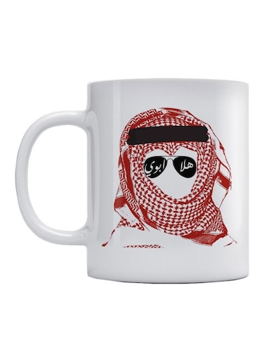 Arabian Man Printed Coffee Mug White/Red/Black