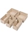 TAPIT Underwear Drawer Organizer 6PCS Foldable Underwear Drawer Organizer and Closet Dividers Fabric Cube Basket Storage Bins for Clothes Socks Underwear Bras Lingerie Clothing (Beige)