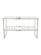2-Tier Expandable Kitchen Storage Rack White 50cm