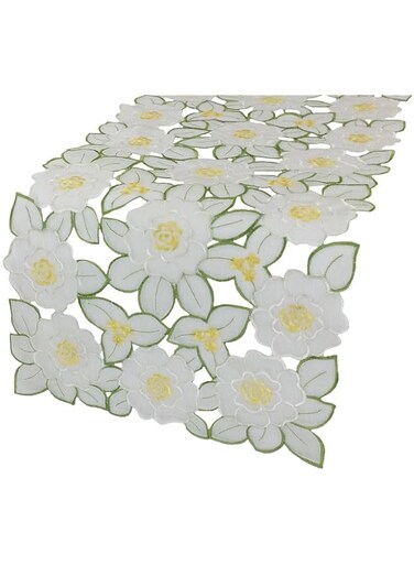 Xia Home Fashions 12 by 28-Inch Dainty Flowers Spring Table Runner, Mini