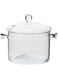 JJONE Glass Saucepan, 1500ML Thick Borosilicate Glass Pot, Clear Glass Cooking Pot, Glass Saucepan with Cover, Heat-resistant Glass Stovetop Pot - Safe for Pasta Noodle, Soup, Milk (A)