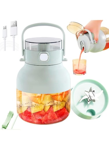 VorsiPro 1000ml Portable Blender Juicer Machines, Multi-Purpose Large Capacity Juicing Bottle with USB, Portable Blender Juicer Machines, Personal Blender Cup for Shakes and Smoothies