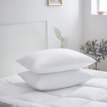 King Size Bed Pillows 2 Pack - Luxury Soft Inserts for Comfortable Sleeping