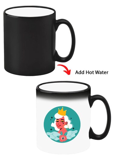 Color Changing Heat Sensitive Ceramic Mug, Image Revealed When HOT Liquid is Added! Women