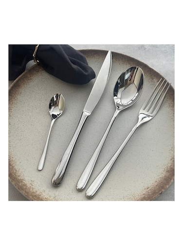 304 Stainless Steel Flatware Set, Mirror Polished Silverware Set, Cutlery Set with Knives, Forks, Spoons, Teaspoons for Home, Restaurant, Dishwasher Safe