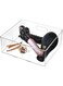 iDesign 04280CEU Dryer Holder, Organiser with partition from The The Home Edit Series,Sorting Box Made of Plastic for Hair Styling Devices, Transparent