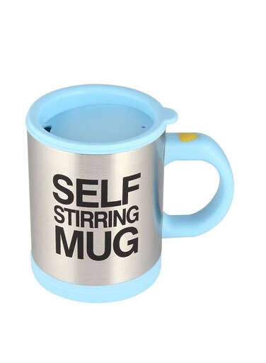 Stirring Auto Mixing Tea Coffee Mug Blue 400ml