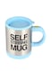 Stirring Auto Mixing Tea Coffee Mug Blue 400ml