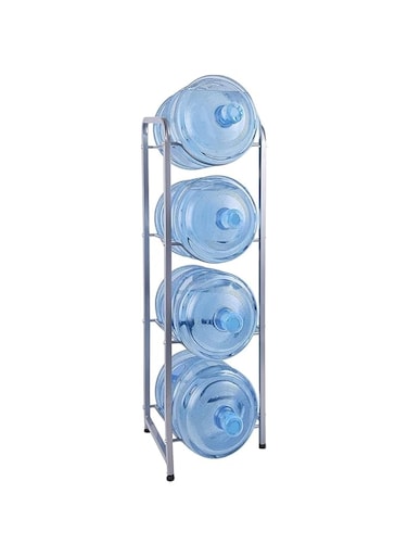ECVV Water Bottle Storage Stand, 4 Tier Water Bottle Holder 5 Gallons Shelf, Heavy Duty Water Bottle Stand Storage for Kitchen Home and Office Easy To Assemble   ASSORTED