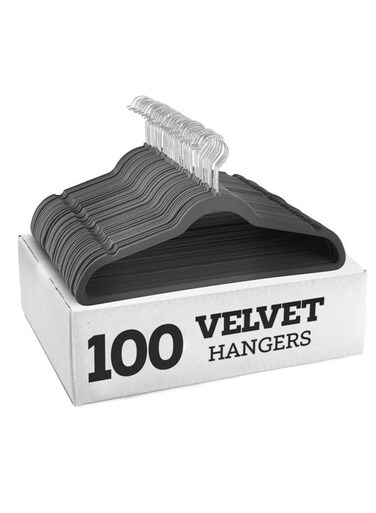 TIME Non-Slip Velvet Hangers Suit Hangers Ultra Thin Space &acirc;&euro;&ldquo; Non-Slip Velvet Closet Hangers with 360&Acirc;&deg; Swivel Hook, Ultra-Thin Space-Saving Design, Heavy-Duty (Holds Up to 10 lbs) for Coats, Jackets, Shirts, Dresses &amp; Pants