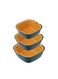 Vegetable Washing Baskets in The Kitchen Fruit Baskets Multi-layer Stackable Vegetable Sinks, Strainer and Washing Fruits and Vegetables Kitchen Colander Set (Blue Yellow)