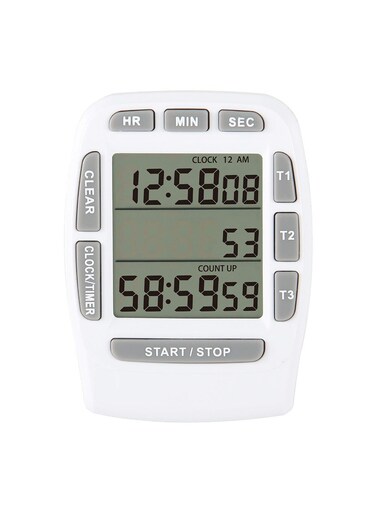 Triple Timer with Loud Alarm for Cooking and Studying Large Display Ideal for Meetings and Exercises