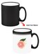 Color Changing Heat Sensitive Ceramic Mug, Image Revealed When HOT Liquid is Added! Grapefruit