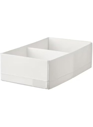 SKUBB Stuk Box with compartments, white, 20x34x10 cm (7 &frac34;x13 &frac12;x4 ")