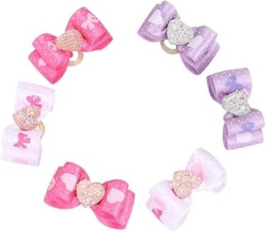 Pet Hair Bows, Non-Toxic Medium Dog Hair Bows, 15Pcs Dog Cat Puppy Grooming Pet Hair Accessory Dog Hair Bows Bowknot Puppy Bows for Pet Cat Party Small Dog