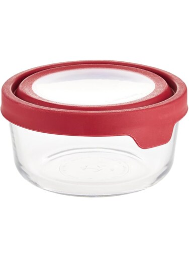 Anchor Hocking Food Storage Container, Red, 9184-6