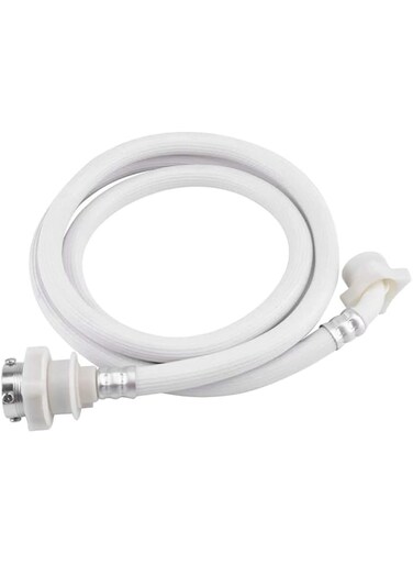 ELECDON Washing Machine Hose, ELECDON Washer Water Pipe Connector Automatic Washing Machine Inlet Hose Extension Tube (2m White)