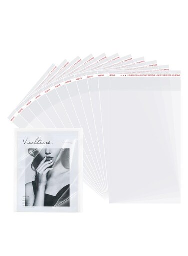 100Pcs 7" x 11" Clear Resealable Poly Mailers Bag,Self Adhesive Sealing OPP Cello Bags for Bakery Cookies Candy Treats Decorative Wrappers, (Pack Of 100)