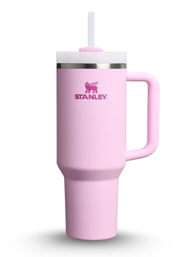 Quencher H2.0 FlowState Tumbler with Handle and Straw &acirc;&euro;&ldquo; 40 oz Stainless Steel Vacuum Insulated Cup, BPA-Free, 3-Position Lid, Cup Holder Friendly, for Water, Coffee, Smoothies &amp; More &acirc;&euro;&ldquo; (32x15x10cm)   Pink