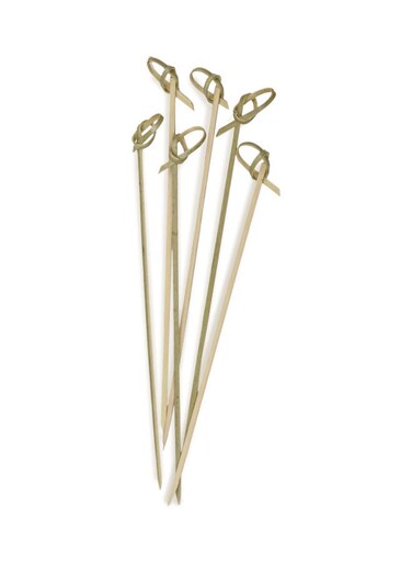 International Pack Of 50 Bamboo Appetizer Knot Picks Brown