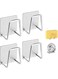 Chielor 4 Pcs Premium Sponge Holders, Strong Adhesion Rustproof &amp; Waterproof Small Sponge Holder for Kitchen Sink, Caddy, Brush &amp; Pot Lid - Minimal Size - SUS304 Stainless Steel