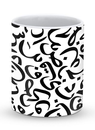 Premium Arabian Pearls Designer Mug White/Black