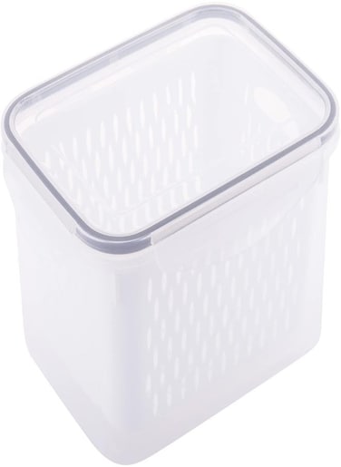 Akdc Storage Box W/Drainer Clear, Greym220
