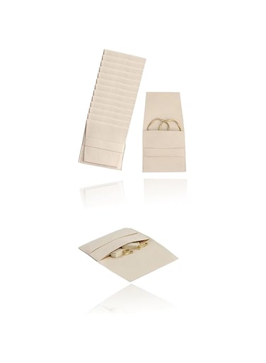 Microfiber Jewelry Pouches (10 Pcs) - Luxury Packaging Bags for Bracelets and Necklaces - 8x8 cm Size for Elegant Presentation