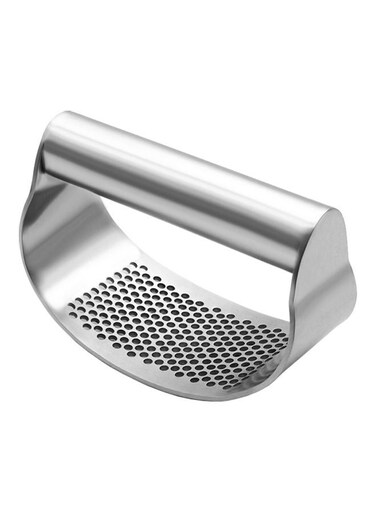 Grade Mini Stainless Steel Kitchen Garlic Press Annular Manual Ginger And Garlic Masherarlic press silver 13.00*6.00*7.80cm