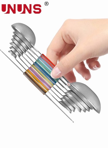Magnetic Measuring Spoons Set,9-Piece Dual Sided Stackable Stainless Steel Kitchen Measuring Tool For Measuring Dry And Liquid Ingredients,Colorful