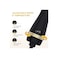 Generic Pro Round Hair Brush &ndash; 360&deg; Swivel Cord, Tangle-Free Bristles, Black &amp; Gold Finish
