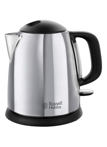 Russell Hobbs (24990) Victory Electric Kettle - 1L, 2400W, Rapid Boil, Quiet, Perfect Pour, Energy Efficient, Stainless Steel, Silver - 1-Year Warranty