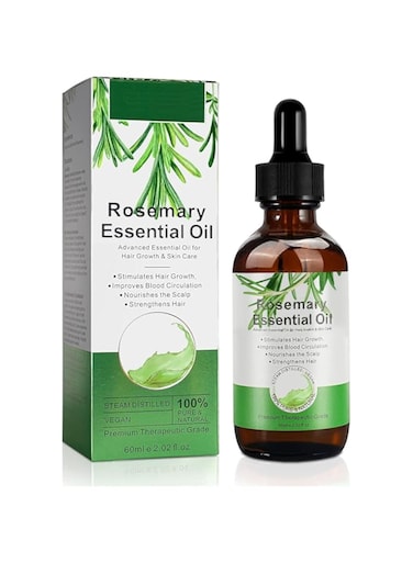 FDTY Rosemary Essential Oil for Hair Growth, Eyebrow and Eyelash Growth, Skin Care, for Aromatherapy &amp; Diffuser, Hair Loss Treatment Oil for Women and Men, Improve Hair Loss, Nourishes Scalp
